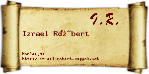Izrael Róbert névjegykártya